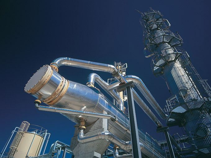 Section of Moomba ethane treatment plant, Cooper Basin, South Australia.